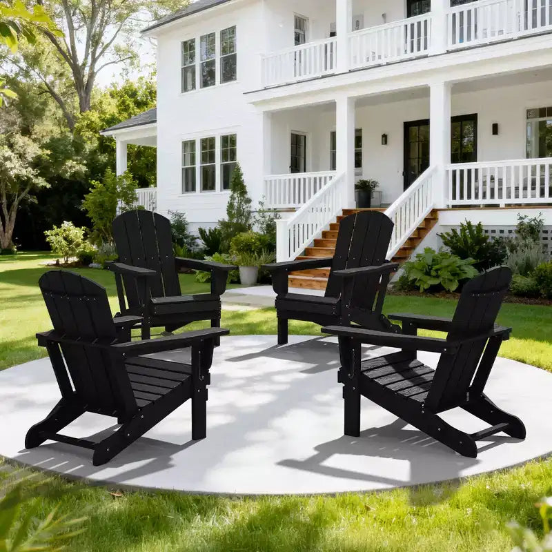 Hyleory Sedia Adirondack Pieghevole in HDPE Sedia a Sdraio da Esterno Resistente alle Intemperie