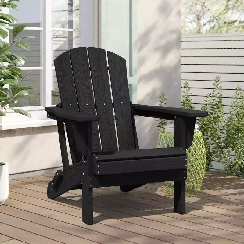 Hyleory Sedia Adirondack Pieghevole in HDPE Sedia a Sdraio da Esterno Resistente alle Intemperie