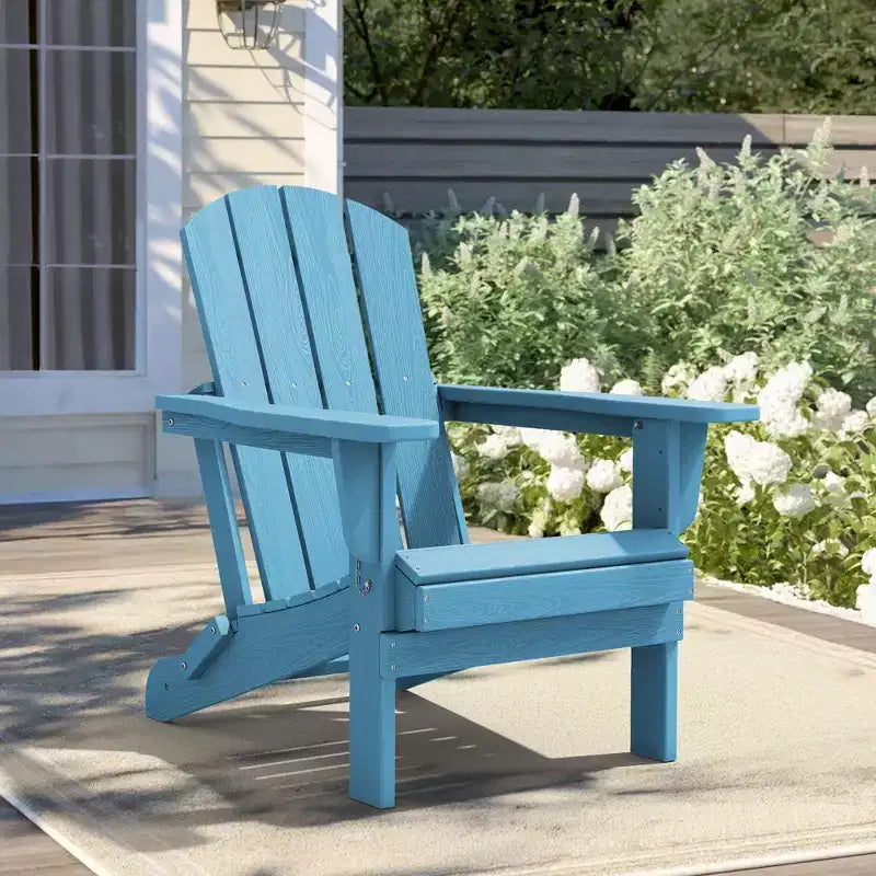 Hyleory Sedia Adirondack Pieghevole in HDPE Sedia a Sdraio da Esterno Resistente alle Intemperie