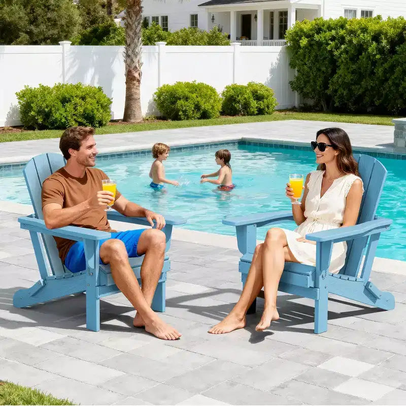 Hyleory Sedia Adirondack Pieghevole in HDPE Sedia a Sdraio da Esterno Resistente alle Intemperie