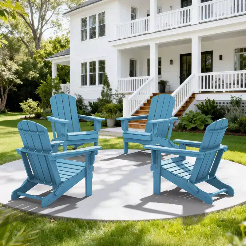 Hyleory Sedia Adirondack Pieghevole in HDPE Sedia a Sdraio da Esterno Resistente alle Intemperie