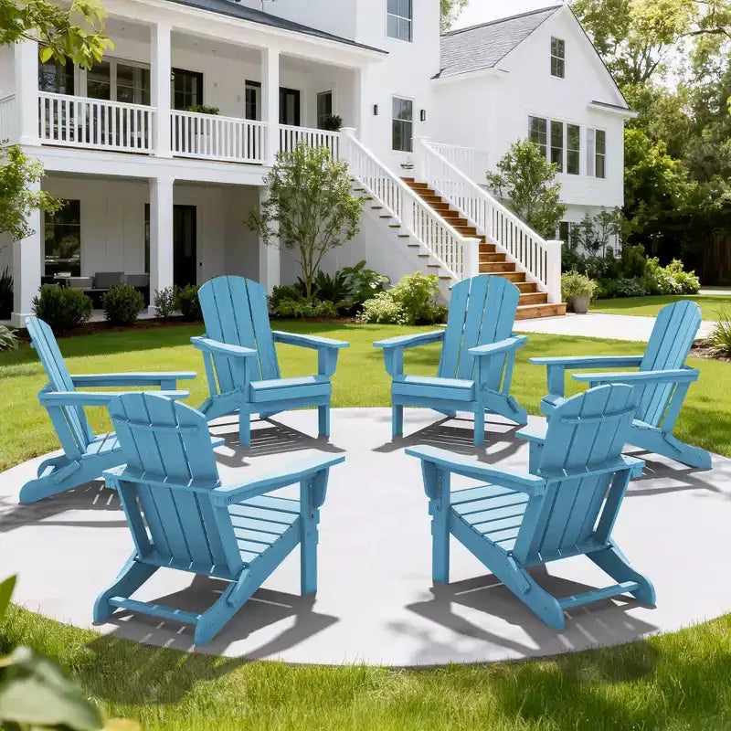 Hyleory Sedia Adirondack Pieghevole in HDPE Sedia a Sdraio da Esterno Resistente alle Intemperie
