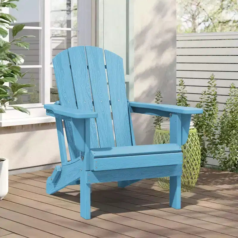 Hyleory Sedia Adirondack Pieghevole in HDPE Sedia a Sdraio da Esterno Resistente alle Intemperie