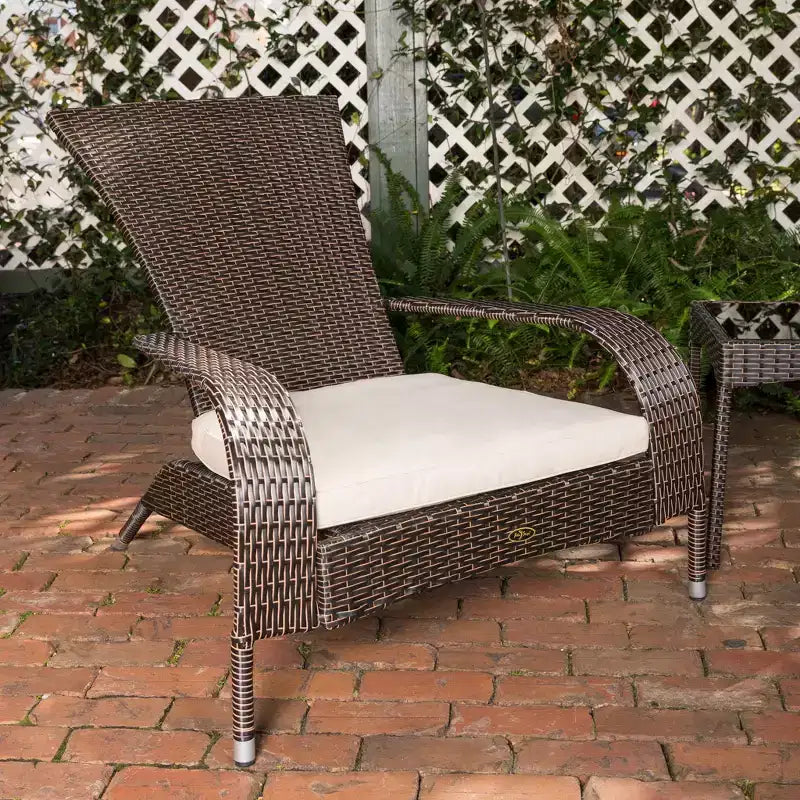 Balkene Home 62966 Coconino, set conversazione in vimini, leggero e durevole, sedie in stile Adirondack, vimini per tutte le stagioni, include cuscini color kaki - Mocha