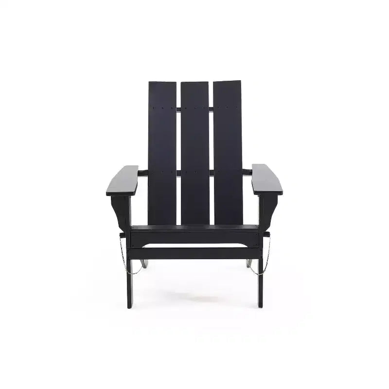 Sedia Adirondack Okak da esterno con struttura in legno, sedia da esterno pieghevole con braccioli fissi, sedie da portico per giardino, prato, cortile