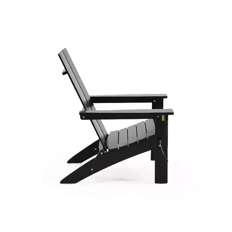 Sedia Adirondack Okak da esterno con struttura in legno, sedia da esterno pieghevole con braccioli fissi, sedie da portico per giardino, prato, cortile