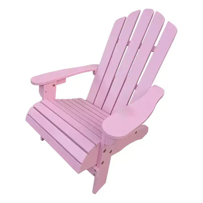 Sedia Adirondack per bambini in legno da esterno o interno, rosa