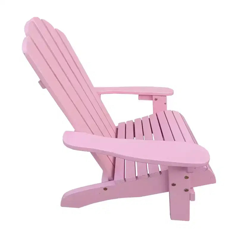 Sedia Adirondack per bambini in legno da esterno o interno, rosa