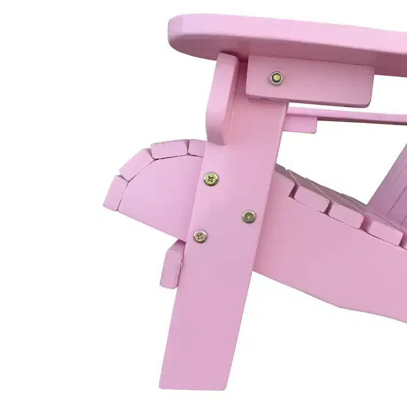 Sedia Adirondack per bambini in legno da esterno o interno, rosa