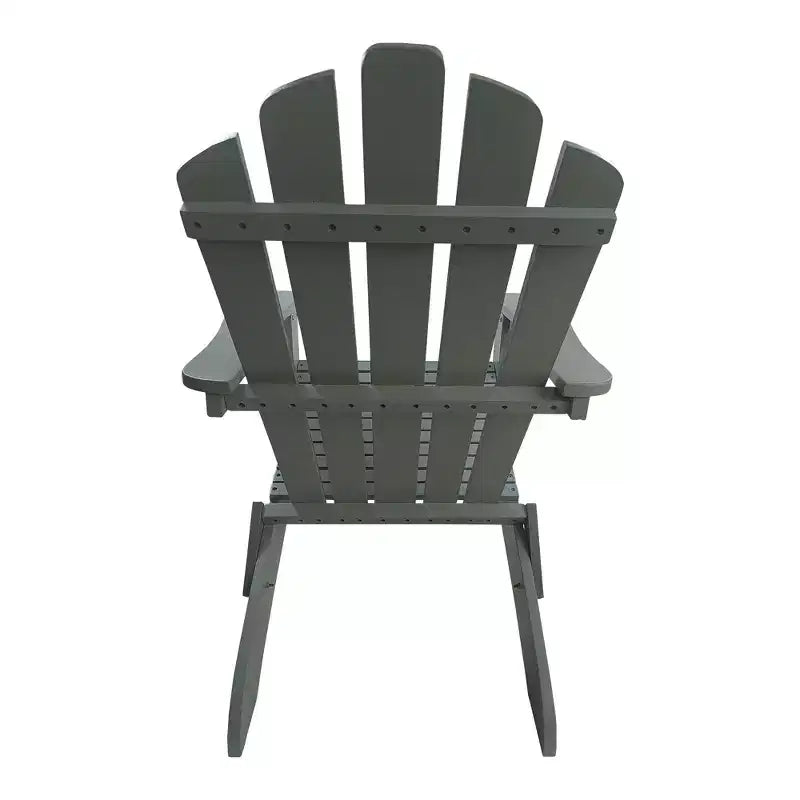 Sedia Adirondack pieghevole in legno per esterno o interno, grigia