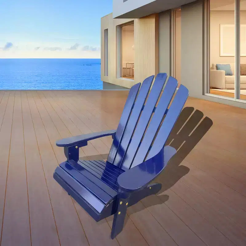 Sedia Adirondack per bambini in legno da esterno o interno, blu