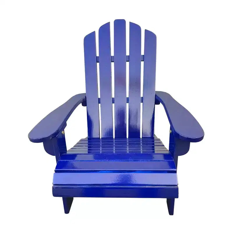 Sedia Adirondack per bambini in legno da esterno o interno, blu