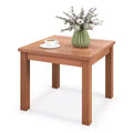 Costway Outdoor Adirondack Side Table 18 Square End Table w/ Slatted Tabletop
