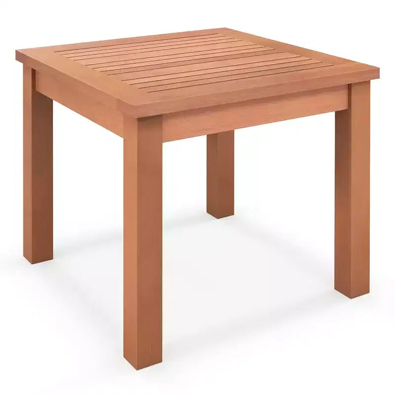 Tavolino da esterno Costway Adirondack, tavolino laterale quadrato da 45 cm con piano a doghe