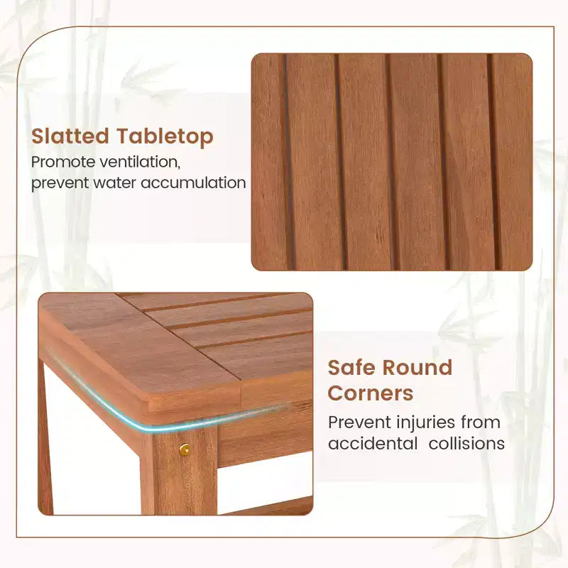 Costway Tavolino Adirondack a 2 Ripiani con Ripiano a Doghe per Giardino, 2 Pezzi