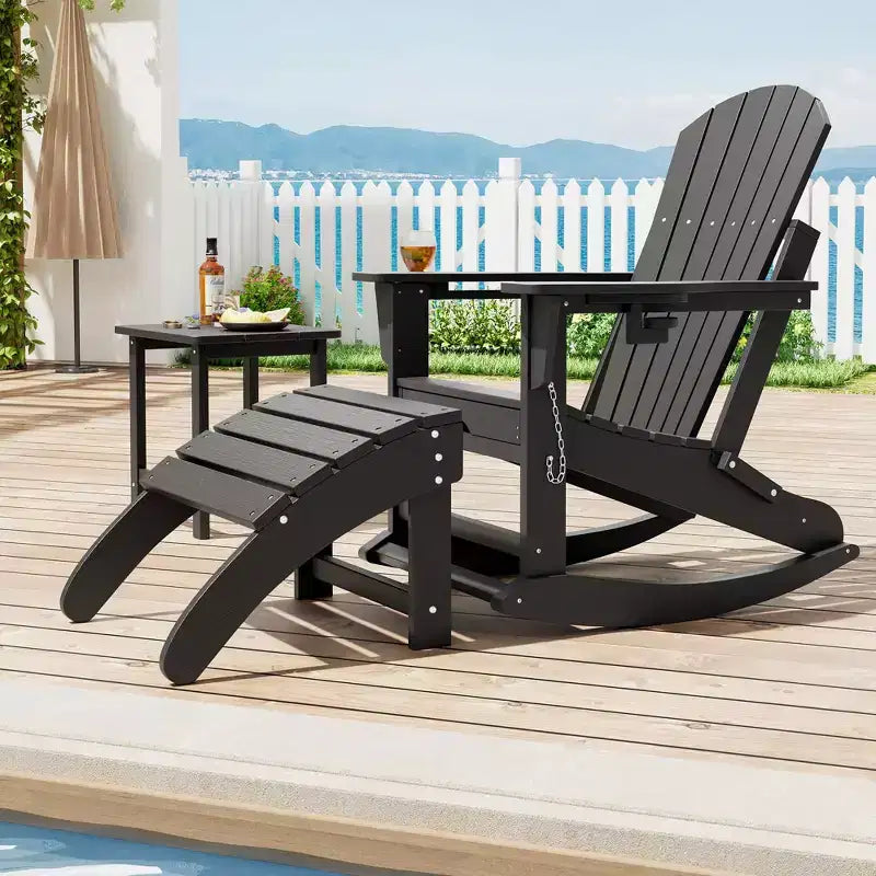COZONY Poggiapiedi Ottomano Adirondack Portatile, confezione da 1/2/4 Poggiapiedi da Esterno in HDPE Resistente alle Intemperie per Sedia Adirondack, Patio, Portico, Piscina e Giardino
