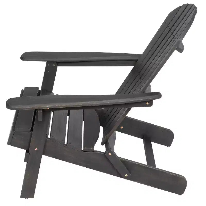 TUYOHW Sedia Adirondack Rustica da Patio, Sedia Accent Premium in Acacia per Portico, Giardino e Cortile, Sedia a Sdraio da Esterno, Capacità 136 kg