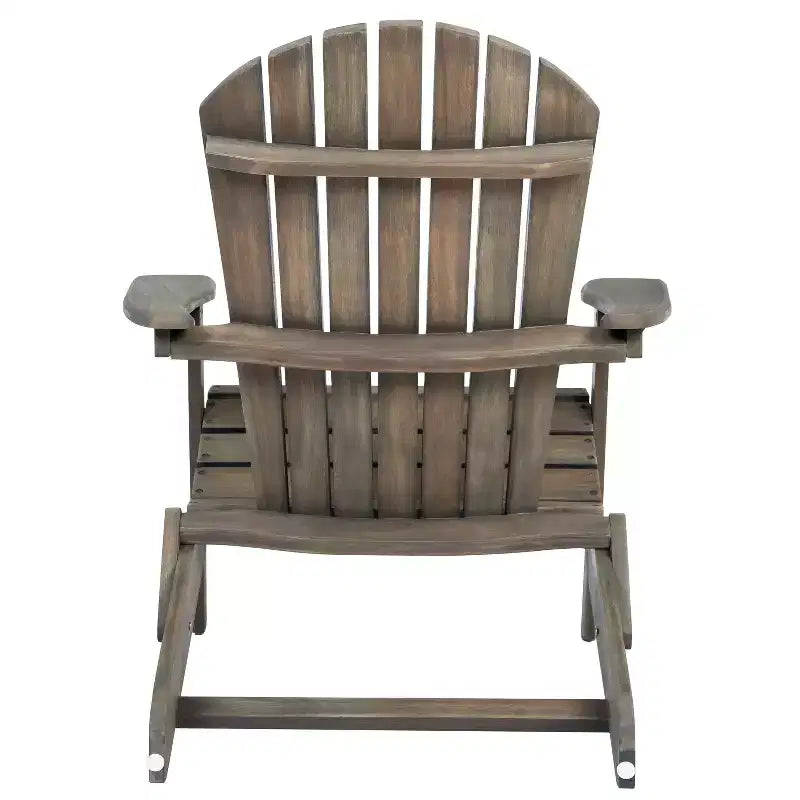 TUYOHW Sedia Adirondack Rustica da Patio, Sedia Accent Premium in Acacia per Portico, Giardino e Cortile, Sedia a Sdraio da Esterno, Capacità 136 kg
