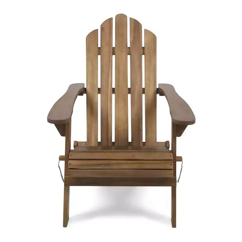 TUYOHW Sedia Adirondack Premium in Acacia, Set da 1, Pieghevole, Stile Bohemien, con Schienale Alto per Portico, Cortile e Giardino