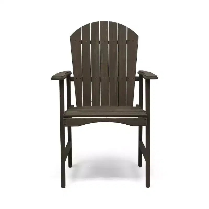 TUYOHW Set di 2 Sedie da Pranzo Adirondack in Legno di Acacia, Sedie da Giardino Resistenti alle Intemperie per Esterni, Capacità 136 kg