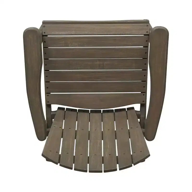 TUYOHW Set di 2 Sedie da Pranzo Adirondack in Legno di Acacia, Sedie da Giardino Resistenti alle Intemperie per Esterni, Capacità 136 kg