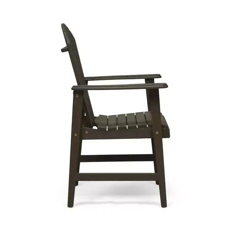 TUYOHW Set di 2 Sedie da Pranzo Adirondack in Legno di Acacia, Sedie da Giardino Resistenti alle Intemperie per Esterni, Capacità 136 kg