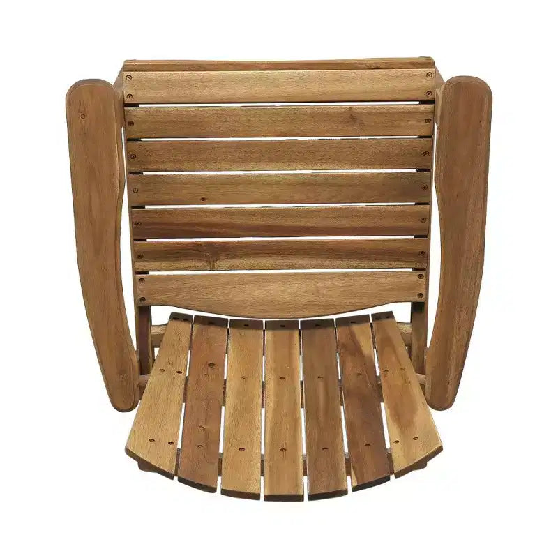 TUYOHW Set di 2 Sedie da Pranzo Adirondack in Legno di Acacia, Sedie da Giardino Resistenti alle Intemperie per Esterni, Capacità 136 kg