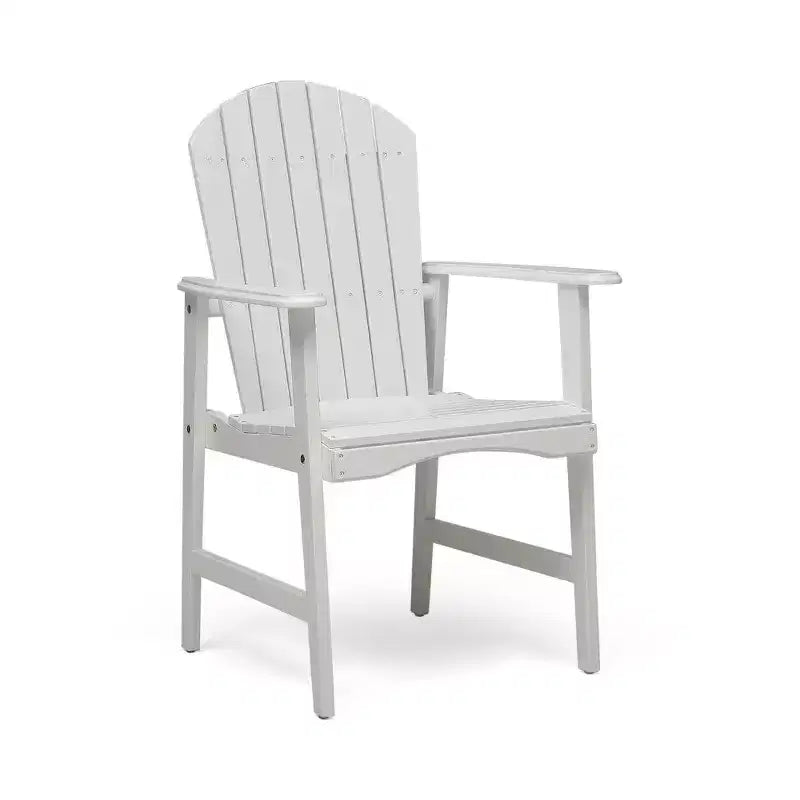 TUYOHW Set di 2 Sedie da Pranzo Adirondack in Legno di Acacia, Sedie da Giardino Resistenti alle Intemperie per Esterni, Capacità 136 kg