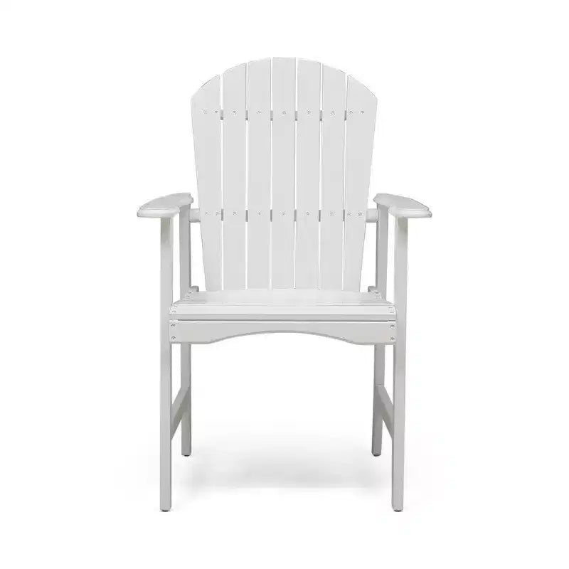 TUYOHW Set di 2 Sedie da Pranzo Adirondack in Legno di Acacia, Sedie da Giardino Resistenti alle Intemperie per Esterni, Capacità 136 kg
