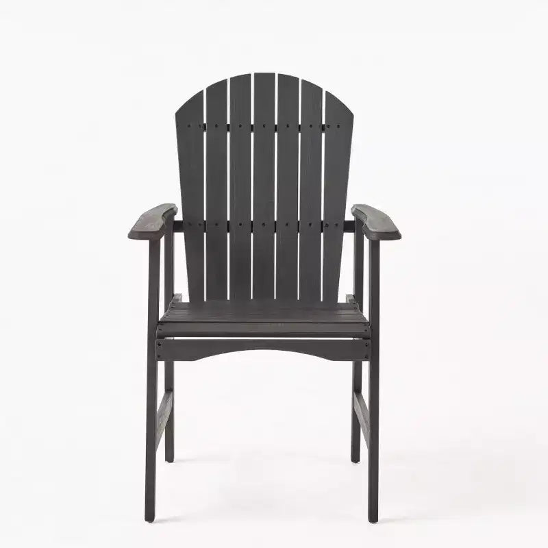 TUYOHW Set di 2 Sedie da Pranzo Adirondack in Legno di Acacia, Sedie da Giardino Resistenti alle Intemperie per Esterni, Capacità 136 kg