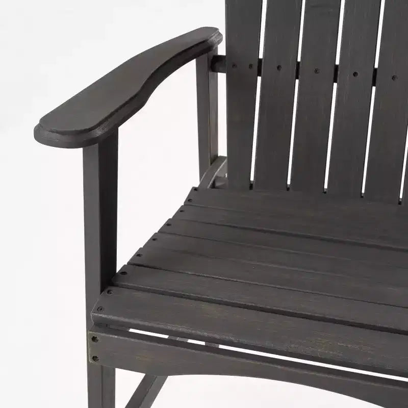 TUYOHW Set di 2 Sedie da Pranzo Adirondack in Legno di Acacia, Sedie da Giardino Resistenti alle Intemperie per Esterni, Capacità 136 kg