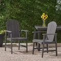 TUYOHW Set di 2 Sedie da Pranzo Adirondack in Legno di Acacia, Sedie da Giardino Resistenti alle Intemperie per Esterni, Capacità 136 kg