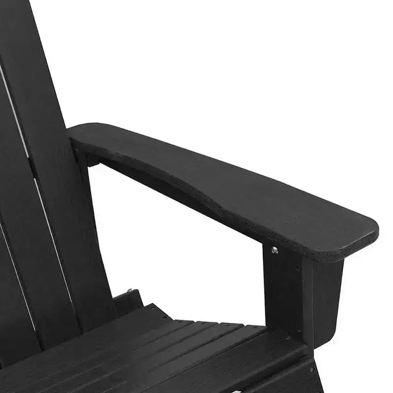 vidaXL Sedie a dondolo Adirondack 2 pz Nere in HDPE - Nere Senza Tavolo