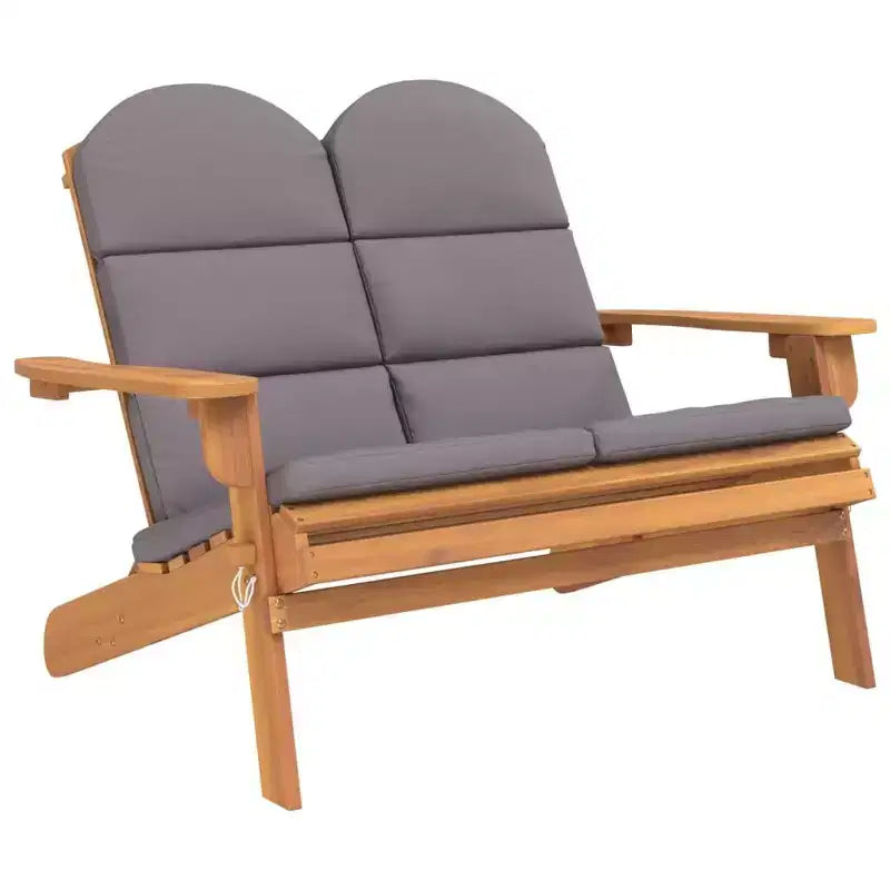 vidaXL Salotto da giardino marrone in legno massello di acacia Standard Pieghevole