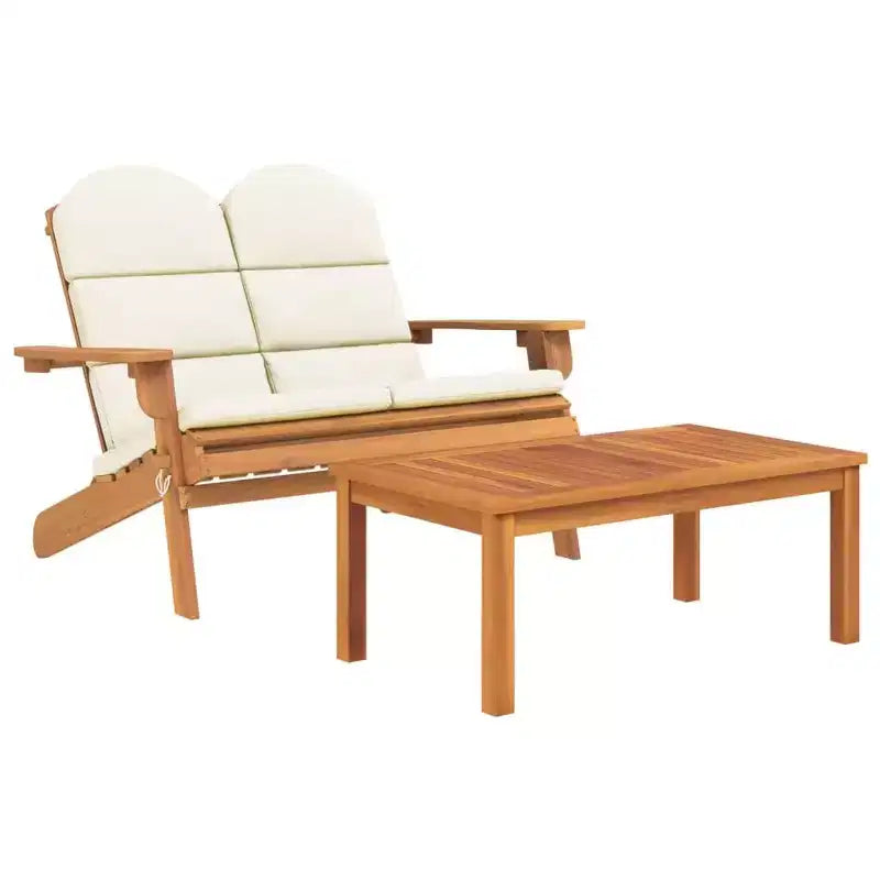 vidaXL Salotto da giardino marrone in legno massello di acacia Standard Pieghevole