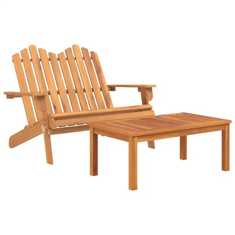 vidaXL Salotto da giardino marrone in legno massello di acacia Standard Pieghevole
