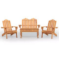 vidaXL Garden Lounge Set Brown Solid Acacia wood Standard Foldable