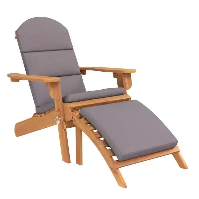 vidaXL Set mobili da giardino Set di sedie Adirondack pieghevoli Legno massello di acacia