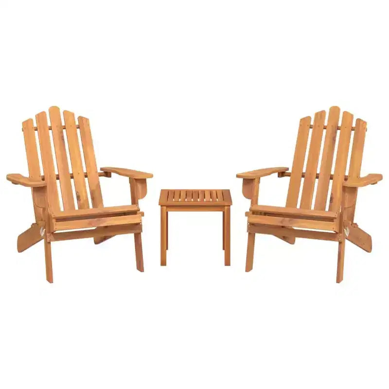 vidaXL Set mobili da giardino Set di sedie Adirondack pieghevoli Legno massello di acacia