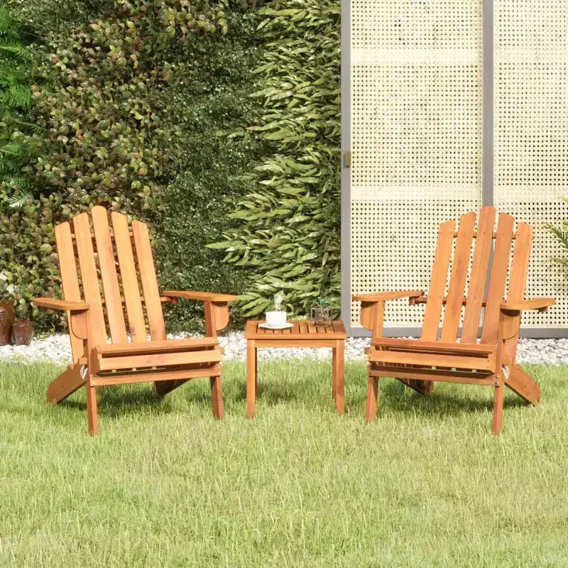 vidaXL Set mobili da giardino Set di sedie Adirondack pieghevoli Legno massello di acacia