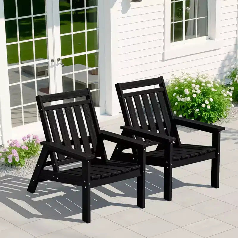 Hyleory Sedia Adirondack Regolabile da Giardino in HDPE, Sedia da Esterno per Tutte le Condizioni Atmosferiche (Confezione da 2)