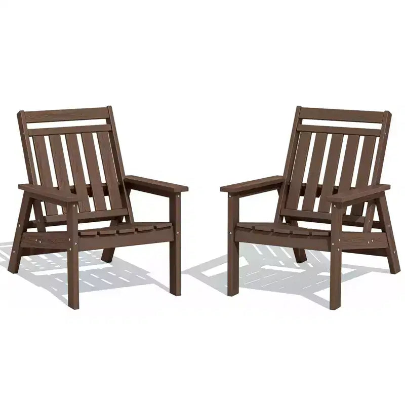 Hyleory Sedia Adirondack Regolabile da Giardino in HDPE, Sedia da Esterno per Tutte le Condizioni Atmosferiche (Confezione da 2)