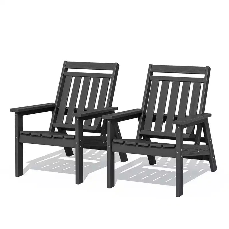 Hyleory Sedia Adirondack Regolabile da Giardino in HDPE, Sedia da Esterno per Tutte le Condizioni Atmosferiche (Confezione da 2)