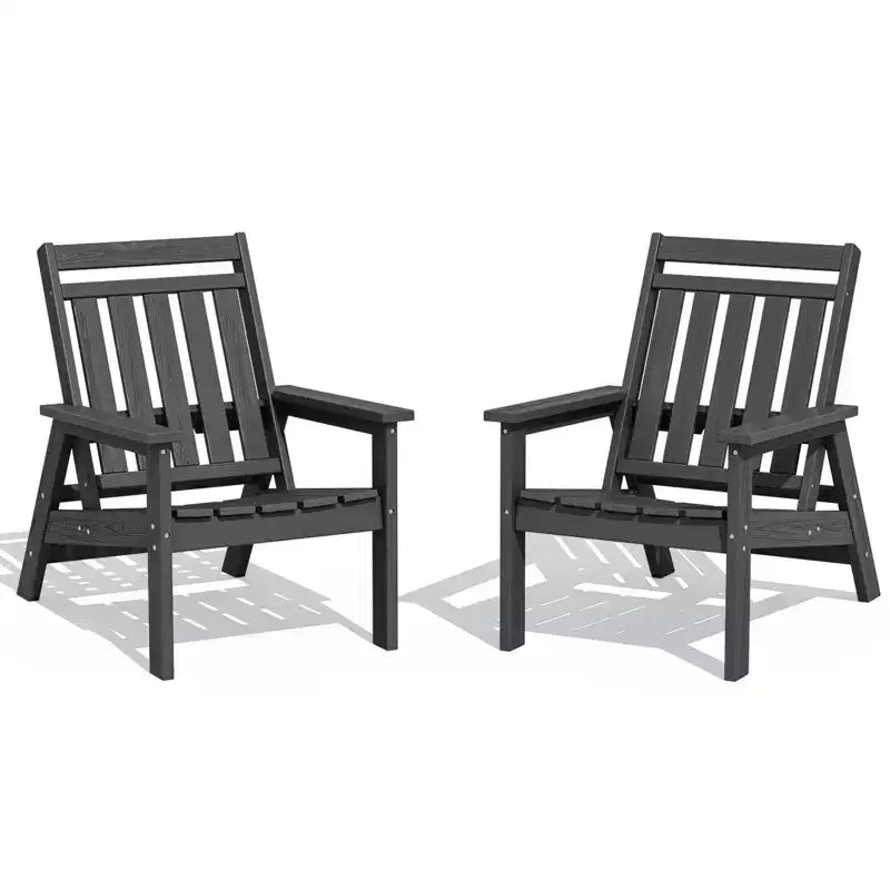 Hyleory Sedia Adirondack Regolabile da Giardino in HDPE, Sedia da Esterno per Tutte le Condizioni Atmosferiche (Confezione da 2)