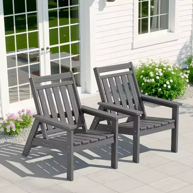Hyleory Sedia Adirondack Regolabile da Giardino in HDPE, Sedia da Esterno per Tutte le Condizioni Atmosferiche (Confezione da 2)