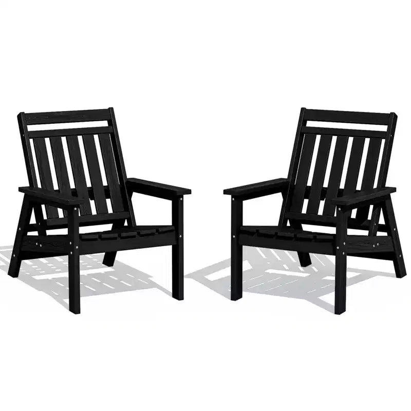 Hyleory Sedia Adirondack Regolabile da Giardino in HDPE, Sedia da Esterno per Tutte le Condizioni Atmosferiche (Confezione da 2)