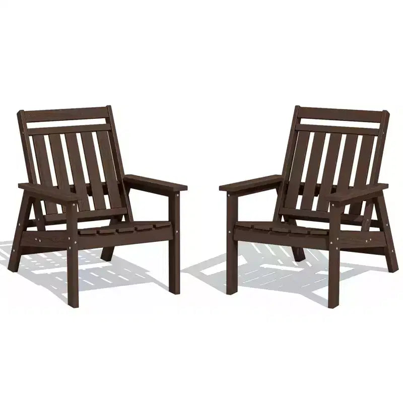 Hyleory Sedia Adirondack Regolabile da Giardino in HDPE, Sedia da Esterno per Tutte le Condizioni Atmosferiche (Confezione da 2)