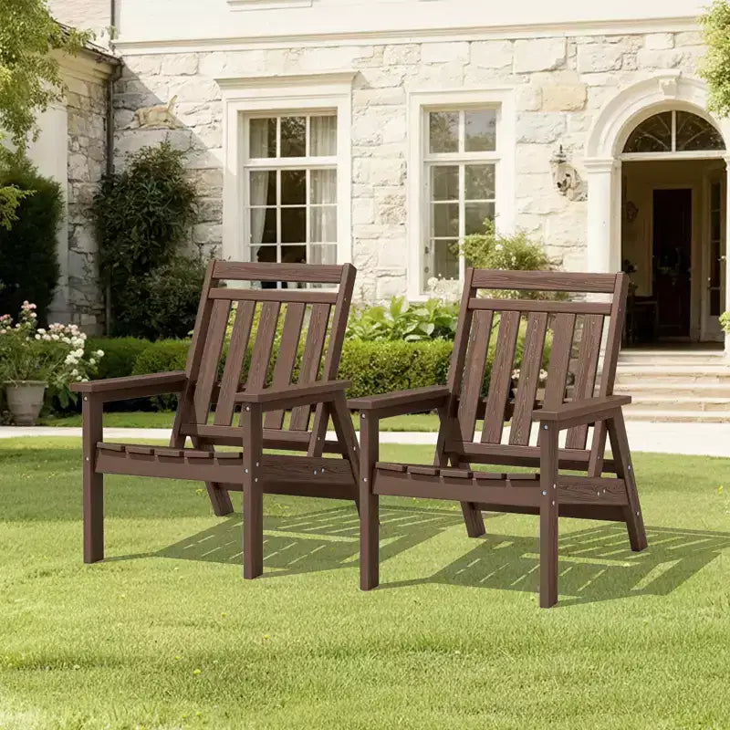 Hyleory Chaises Adirondack réglables de patio en PEHD, chaises d'extérieur tout temps (lot de 2)