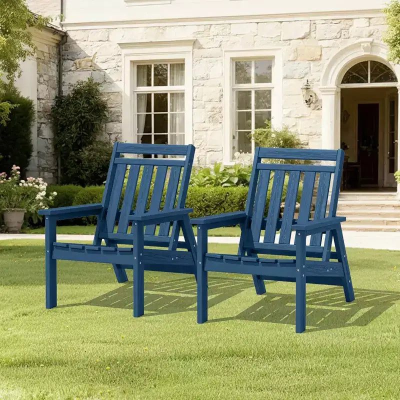 Hyleory Chaises Adirondack réglables de patio en PEHD, chaises d'extérieur tout temps (lot de 2)