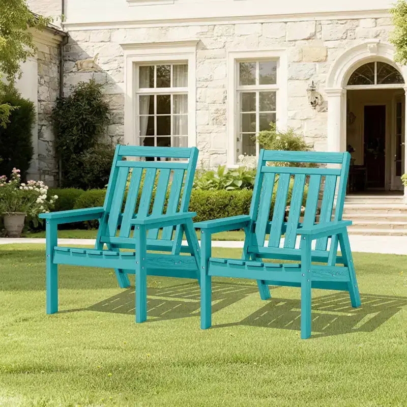 Hyleory Chaises Adirondack réglables de patio en PEHD, chaises d'extérieur tout temps (lot de 2)